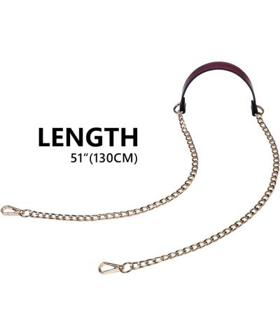 12MM Replacement Chain & Genuine Leather Shoulder Crossbody Straps for Handbags Purse Bags (Black) (Black) Purple $9.85 Cross...