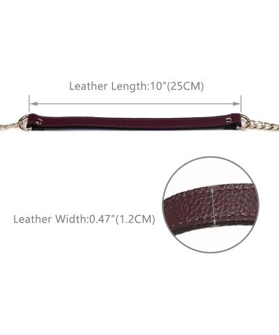 12MM Replacement Chain & Genuine Leather Shoulder Crossbody Straps for Handbags Purse Bags (Black) (Black) Purple $9.85 Cross...