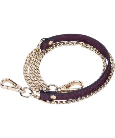 12MM Replacement Chain & Genuine Leather Shoulder Crossbody Straps for Handbags Purse Bags (Black) (Black) Purple $9.85 Cross...