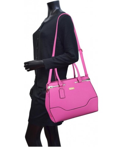 Women Satchel Purse Vegan Leather Top-handle Bag Work Tote Shoulder Handbag Black $22.19 Totes