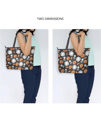 Tote Bag Women Handbag Stylish Tote Handbag for Women Hobo Bag Printed Handbag Tote Bag Halloween Pumpkin Lantern Skull $11.0...