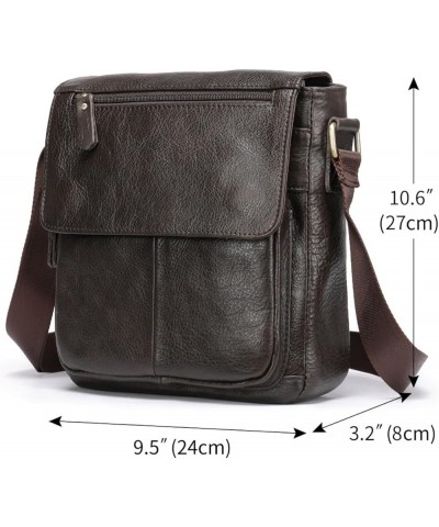 Messenger Bag For Men Shoulder Bag Genuine Leather Purse Crossbody Bag A-coffee $63.16 Totes