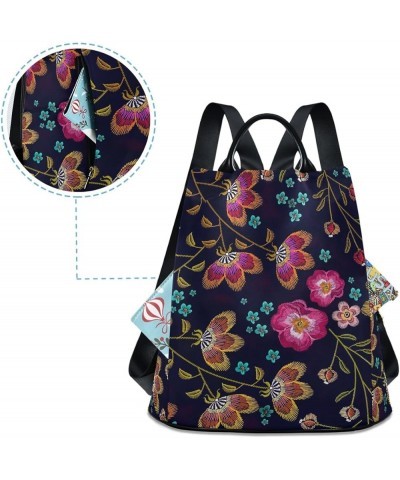 Canada Flag Maple Leaf Women Backpack Purse Anti-theft Fashion Travel Hiking Bag Colorful Flowers 11 $21.14 Backpacks