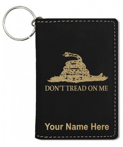 ID Holder Wallet, Gadsden Flag, Personalized Engraving Included (Teal) Black with Gold $15.11 Wallets