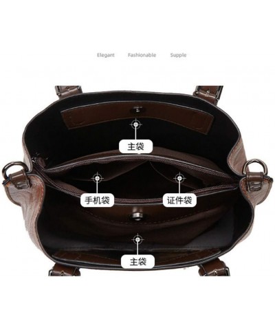 Women Shoulder Bag Top Handle Satchel Faux Leather Ladies Handbags Black $18.47 Shoulder Bags