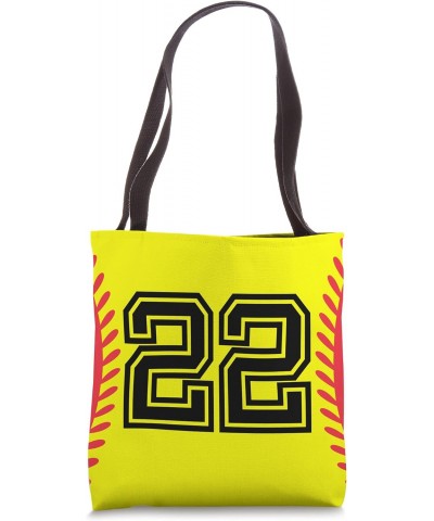 Softball Jersey Number 22 Tote Bag $11.15 Totes