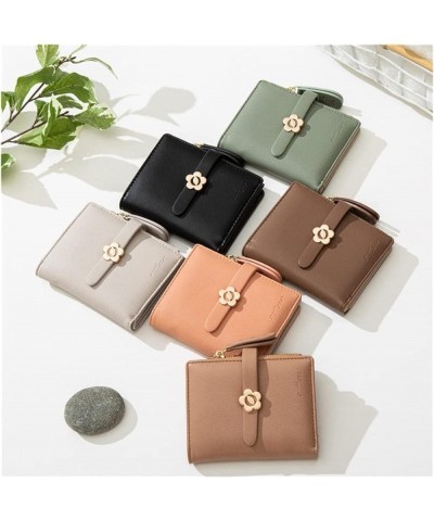 Korean Style Small Fresh Casual Zipper Buckle Short Wallet Student Wallet (Color : Black) Green $48.78 Wallets