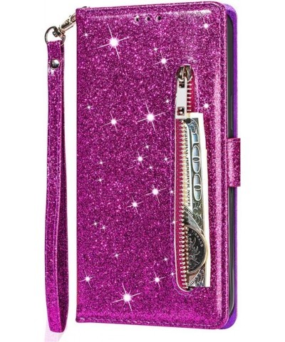 for Google Pixel 6 Magnetic Flip Sparkling Phone Case, Zipper Bag Protective Leather Case Black Pixel 7 Purple $19.99 Totes