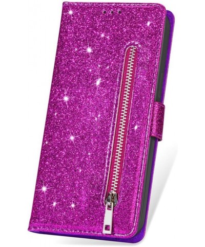 for Google Pixel 6 Magnetic Flip Sparkling Phone Case, Zipper Bag Protective Leather Case Black Pixel 7 Purple $19.99 Totes