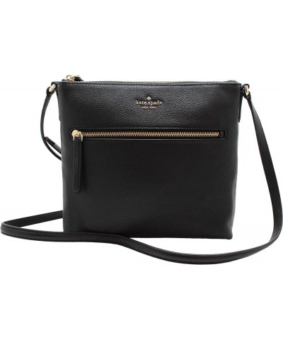 Kate Spade Women's Jackson Top Zip Crossbody Leather Handbags Black $110.46 Crossbody Bags