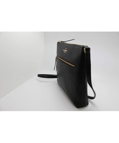 Kate Spade Women's Jackson Top Zip Crossbody Leather Handbags Black $110.46 Crossbody Bags