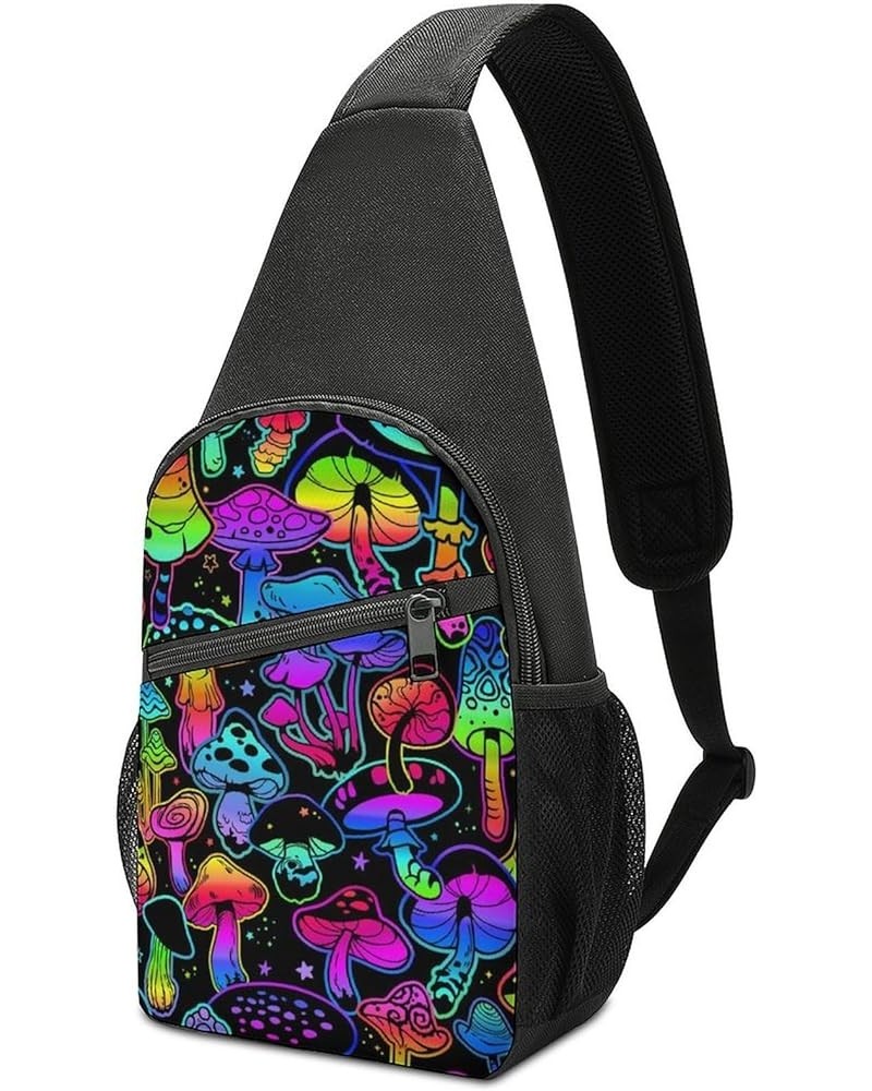 Sling Bag, Cross Body Chest Sling Backpack, Travel Chest Backpack, Day of The Dead Skeleton Dance Shoulder Sports Bag for Out...