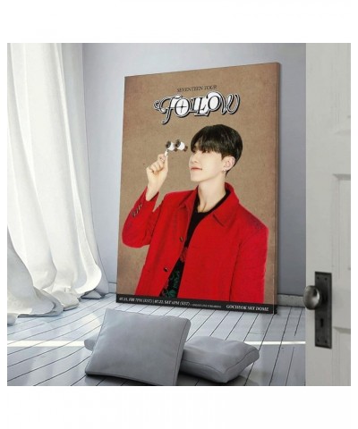 HOSHI SEVENTEEN Tour FOLLOW to Seoul KPOP ARTIST Print on Canvas Painting Wall Art for Living Room Home Decor Boy Gift 20x30i...