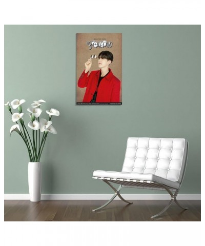 HOSHI SEVENTEEN Tour FOLLOW to Seoul KPOP ARTIST Print on Canvas Painting Wall Art for Living Room Home Decor Boy Gift 20x30i...