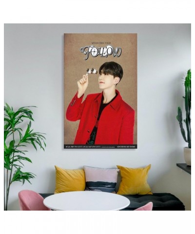 HOSHI SEVENTEEN Tour FOLLOW to Seoul KPOP ARTIST Print on Canvas Painting Wall Art for Living Room Home Decor Boy Gift 20x30i...