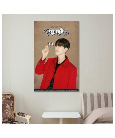 HOSHI SEVENTEEN Tour FOLLOW to Seoul KPOP ARTIST Print on Canvas Painting Wall Art for Living Room Home Decor Boy Gift 20x30i...