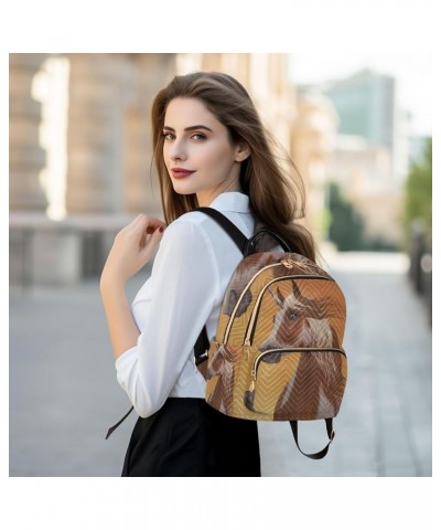 Small Backpack for Women Travel Bag Sorrel Pinto Unicorn Horse Daypack Purse Fashion Shoulder Bag Rucksack Medium B540 $12.74...