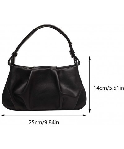 Women's Small Shoulder Bag Cute Soft Small Clutch Wallet Waterproof Leather Handbag Small Hobo Wallet Retro Classic Wa Black ...