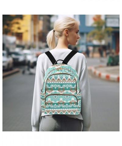 Travel Backpack Purse for Women Fashion Anti-theft Work Casual Turquoise Blue Bohemia Daypack Shoulder Bag Medium Size Small ...