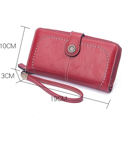 Women's Fashion Retro Simple Long Wallet Multi Function Large Capacity Wallet Handbag Pocket Wallets (Brown, One Size) Black ...