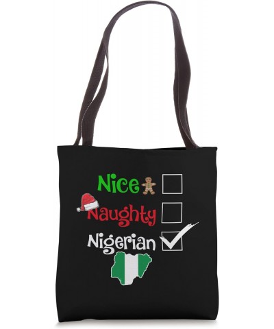 Nice Naughty Nigerian Nigeria Matching Christmas Pajama Pjs Tote Bag $12.46 Totes