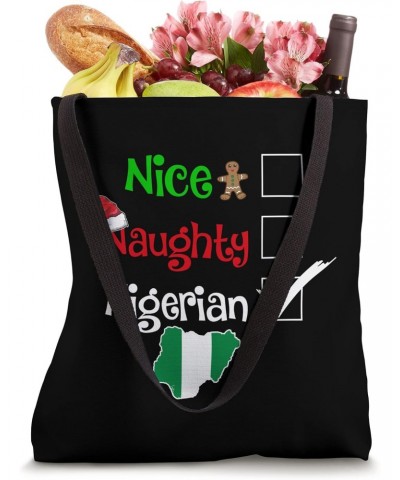 Nice Naughty Nigerian Nigeria Matching Christmas Pajama Pjs Tote Bag $12.46 Totes