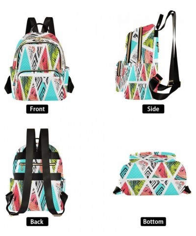 Fashion Backpack Mini Backpack Purse Casual Daily Backpack Triangle Pattern for Travel for College Work Medium $14.96 Backpacks