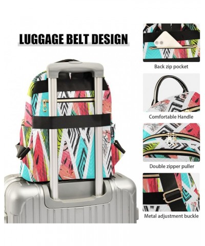 Fashion Backpack Mini Backpack Purse Casual Daily Backpack Triangle Pattern for Travel for College Work Medium $14.96 Backpacks