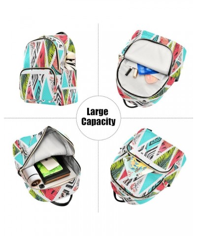 Fashion Backpack Mini Backpack Purse Casual Daily Backpack Triangle Pattern for Travel for College Work Medium $14.96 Backpacks