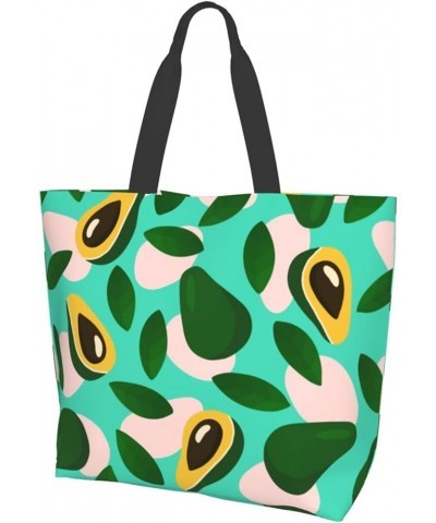 Cute Palms Print Tote Bag Shoulder Bag for Women 19.7x15.7Inch Cute Avocados $14.48 Shoulder Bags