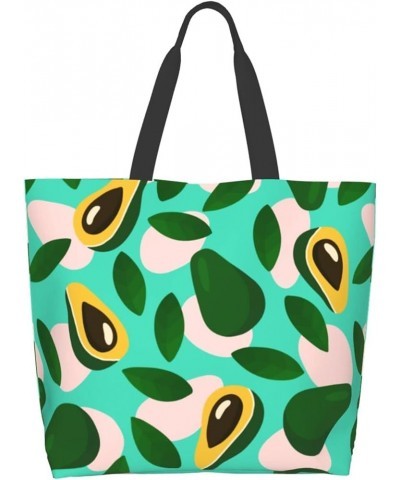 Cute Palms Print Tote Bag Shoulder Bag for Women 19.7x15.7Inch Cute Avocados $14.48 Shoulder Bags