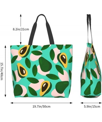 Cute Palms Print Tote Bag Shoulder Bag for Women 19.7x15.7Inch Cute Avocados $14.48 Shoulder Bags