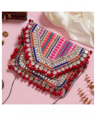 Handcrafted Indian Style Women Hand Bag, Multicolour $16.95 Handbags