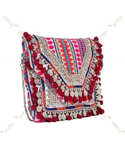 Handcrafted Indian Style Women Hand Bag, Multicolour $16.95 Handbags