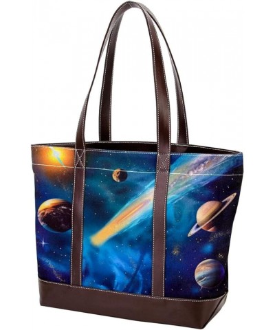 Tote Bag, Large Tote Bags for Women, Tote Bag with Zipper, Universe Space Stars Planet Galaxy, Tote Bags Women Design 6052 $2...