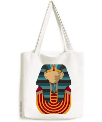 Egypt Red Yellow Blue Pharaoh Tote Canvas Bag Shopping Satchel Casual Handbag $14.57 Totes