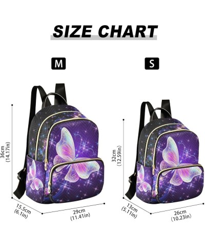 Small Backpack for Women Travel Bag Magic Butterfly Daypack Purse Fashion Shoulder Bag Rucksack Medium B735 $10.40 Backpacks