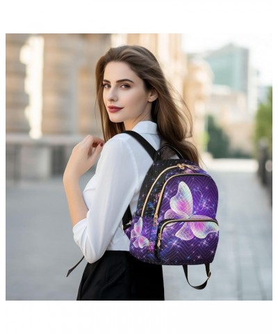 Small Backpack for Women Travel Bag Magic Butterfly Daypack Purse Fashion Shoulder Bag Rucksack Medium B735 $10.40 Backpacks