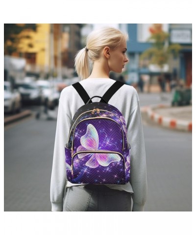 Small Backpack for Women Travel Bag Magic Butterfly Daypack Purse Fashion Shoulder Bag Rucksack Medium B735 $10.40 Backpacks