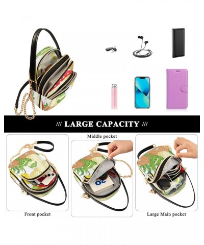 Frog Snail Mushroom Small Chain Crossbody Travel Bag Handbag Cell Phone Purse for Women $11.22 Crossbody Bags