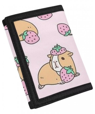 Rose Wallet for Teens Girls 9-12 Aesthetic Women Trifold Wallet Durable Money Organizer Black and Gray guinea pig $9.35 Wallets