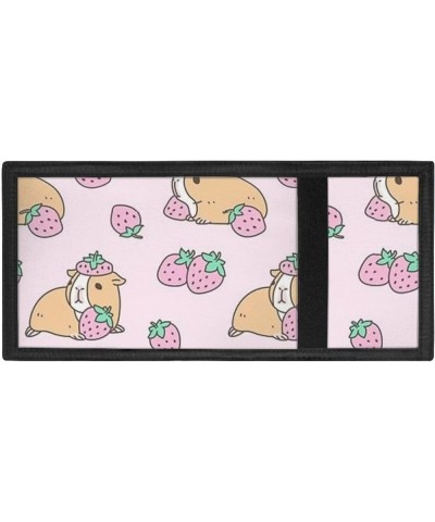 Rose Wallet for Teens Girls 9-12 Aesthetic Women Trifold Wallet Durable Money Organizer Black and Gray guinea pig $9.35 Wallets