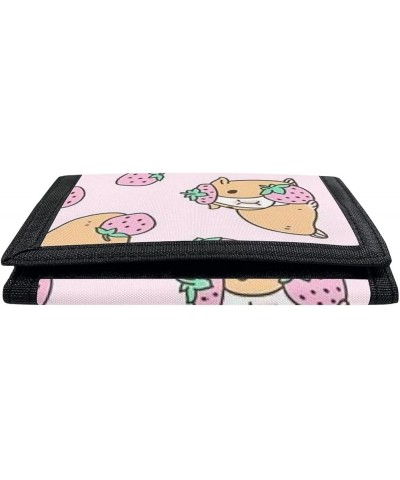 Rose Wallet for Teens Girls 9-12 Aesthetic Women Trifold Wallet Durable Money Organizer Black and Gray guinea pig $9.35 Wallets