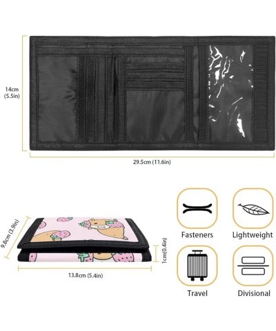 Rose Wallet for Teens Girls 9-12 Aesthetic Women Trifold Wallet Durable Money Organizer Black and Gray guinea pig $9.35 Wallets