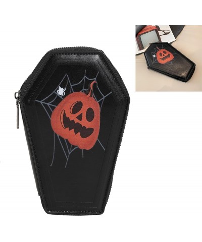 Women PU Leather Shoulder Bag Gothic Skull Clutch Bag Zipper Closure Multipurpose Female Halloween Daily Bag Style One $10.57...