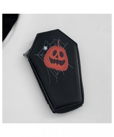 Women PU Leather Shoulder Bag Gothic Skull Clutch Bag Zipper Closure Multipurpose Female Halloween Daily Bag Style One $10.57...