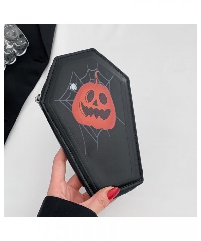 Women PU Leather Shoulder Bag Gothic Skull Clutch Bag Zipper Closure Multipurpose Female Halloween Daily Bag Style One $10.57...