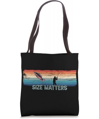 Funny Size Matters Fish Fishing Lover Fisherman Tote Bag $12.60 Totes