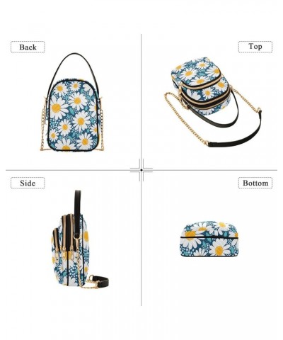 Creative Floral Print Design Phone Bag with Strap PU Leather over Shoulder Handbag Quilted Designer Crossbody Bag Creative Fl...