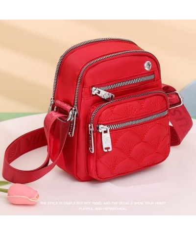 Fashion Shoulder Bags for Women, Nylon Lightweight Hiking Daypack Multipurpose Crossbody Bags with Headphone Hole Red $25.98 ...